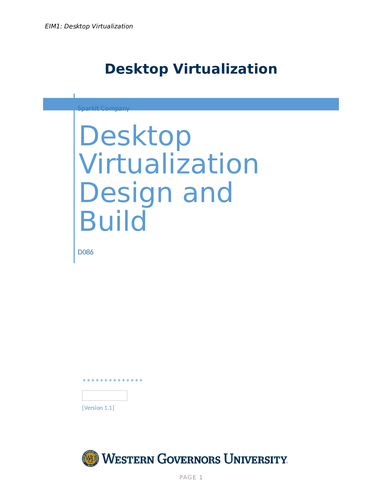 Preview image for IT D086 Desktop Virtualization Design and Build (GRADED A)